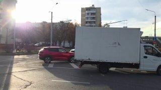 Большая пробка на Планерной улице из-за ДТП с участием электробуса и Газели...