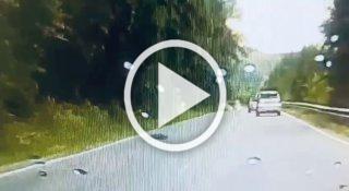 Видео столкновения Лады и мотоцикла публикует...