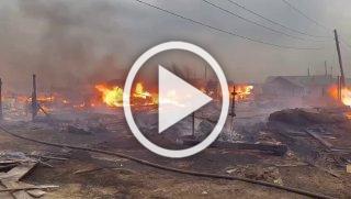 Ещё несколько кадров из Вихоревки, где сейчас бушует...