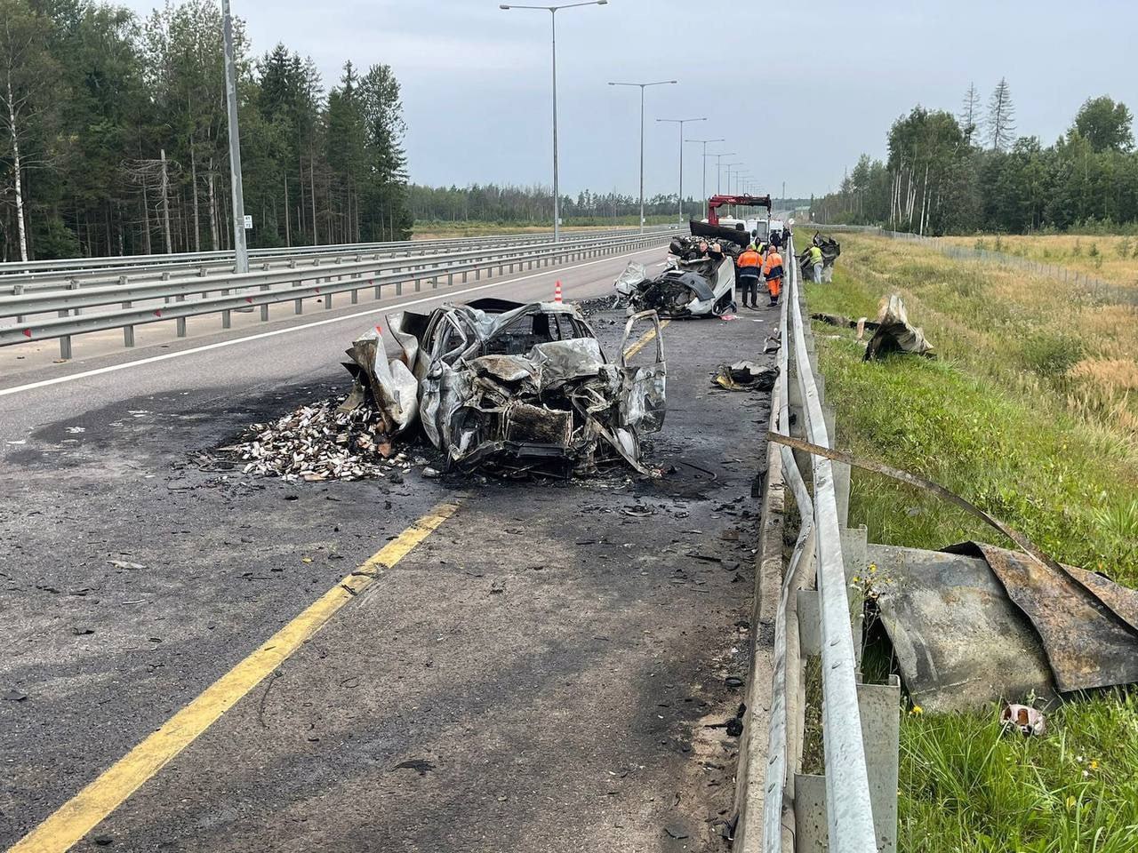 Лютая смерть: Автодор показал кадры аварии, в которой погибли 4 человека