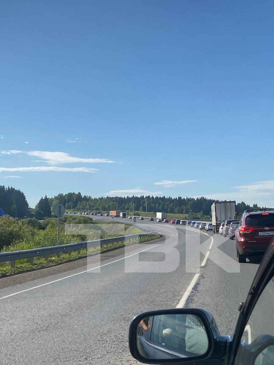 Пробка выходного дня снова собралась на подъезде к Красноярску
