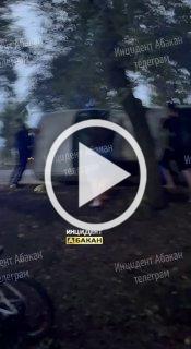 На ул. Пушкина в Абакане перевернулся автомобиль. 