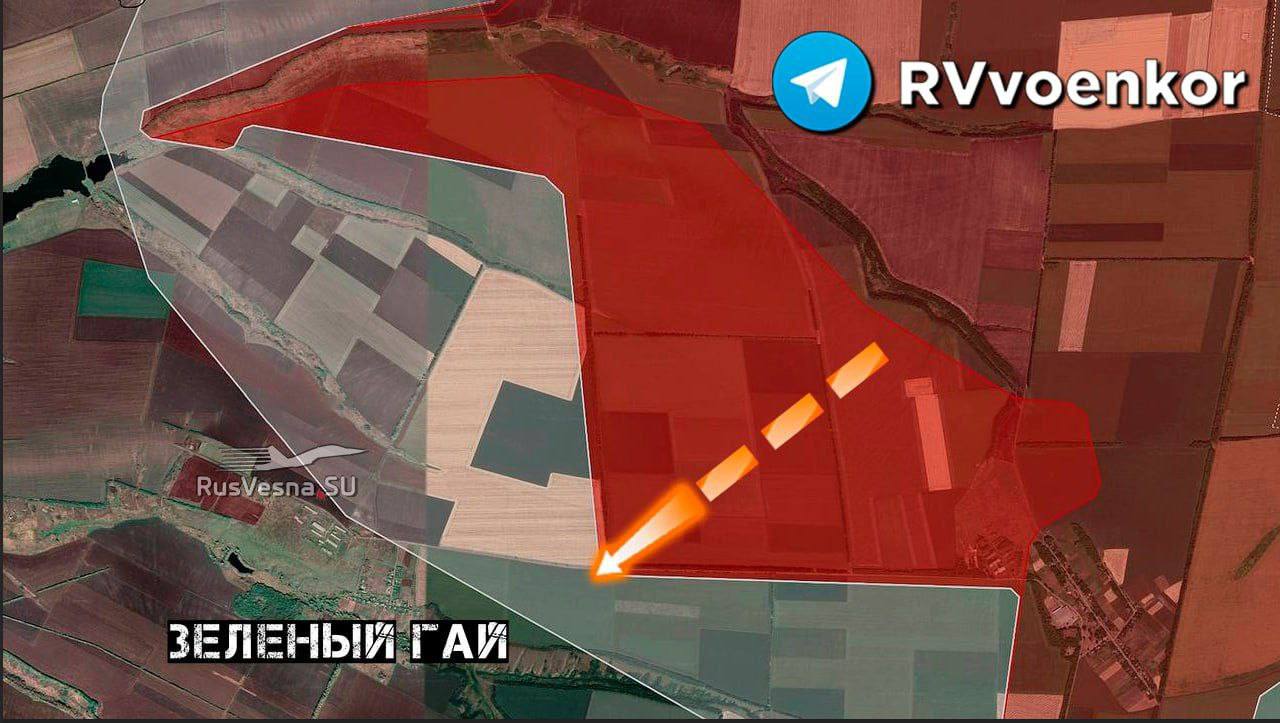 Армия России наступает у Купянска, пробив оборону врана на 2,5 км и выйдя к Зелёному Гаю.