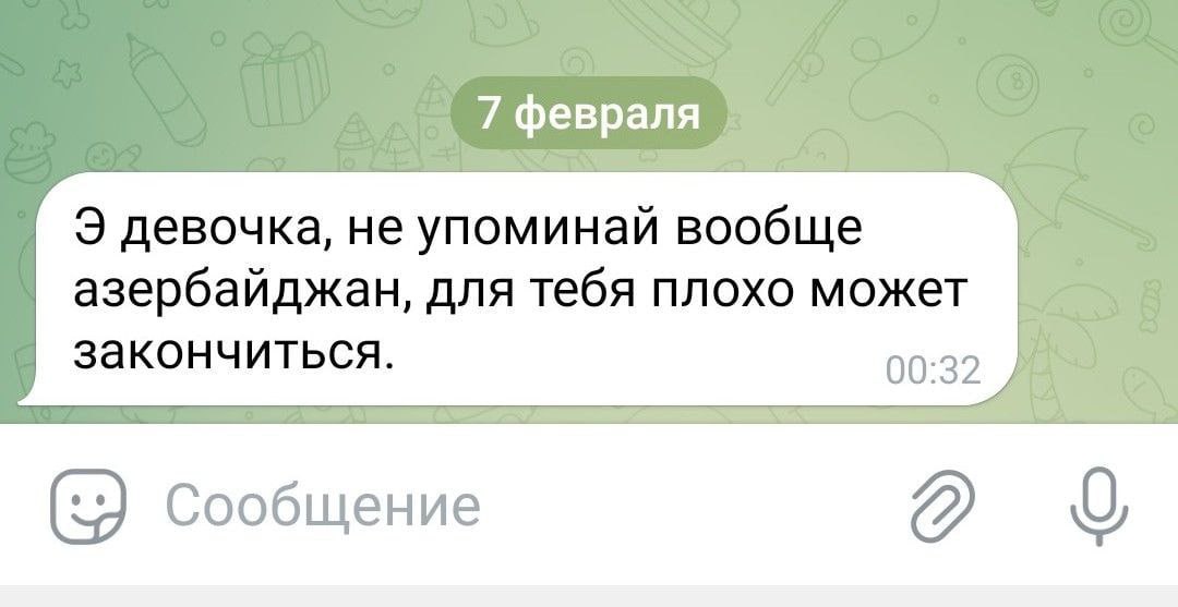 «Тебе горло перережут сегодня вечером»: главред ИА «Регнум» Марина Ахмедова пожаловалась на угрозы с требованием «не писать про Азербайджан», СК возбудил уголовное дело