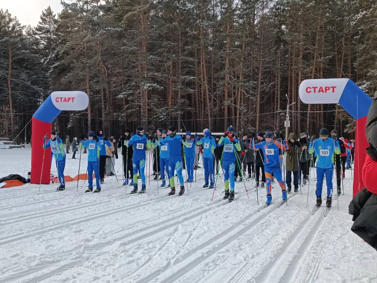 «Лыжня России» проходила сегодня в Сосновом бору Канска...