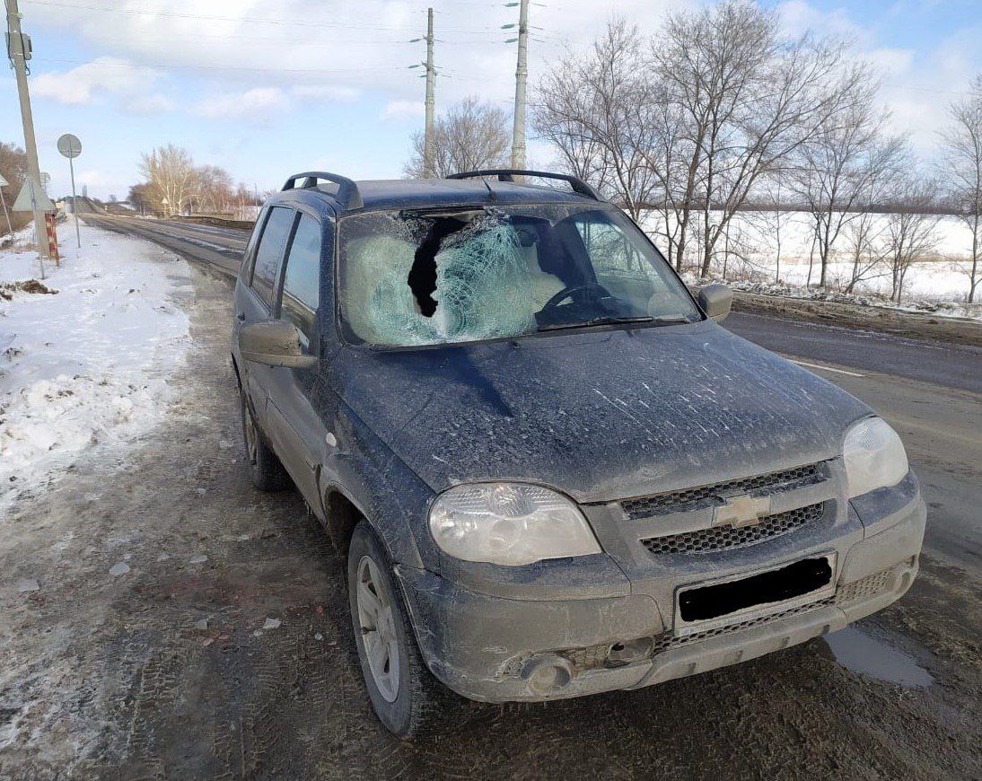 Кусок льда чуть не убил пассажирку легкового авто в...