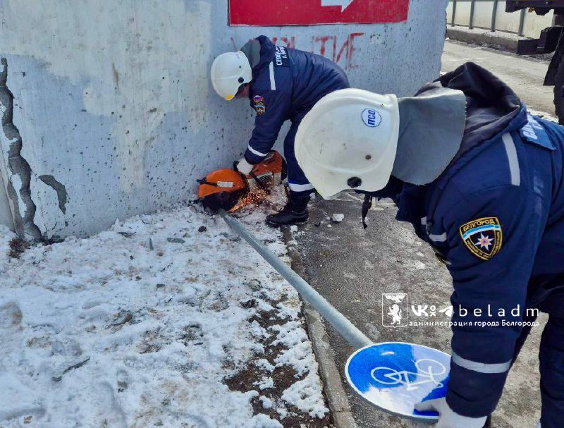 Спасатели и специалисты «Белгорблагоустройства»...