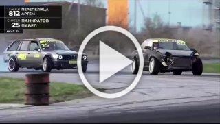 Магия вне Хогвартса: на питерском чемпионате по дрифту во время заезда с автомобиля слетела шина и сама вернулась на место