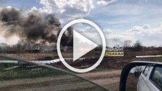 В Расцвете горят нежилые постройки, сообщает очевидец. 🇷🇺...