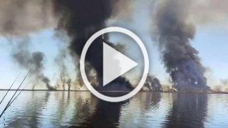 Жуткие пожары терроризируют Краснодарский край: горят поля и берега рек, поросшие камышом