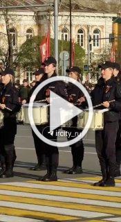 Кадры с репетиции парада в Иркутске. Движение сейчас...