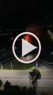 Пожар в фокинском районе за заправкой Нефтика , СНТ...