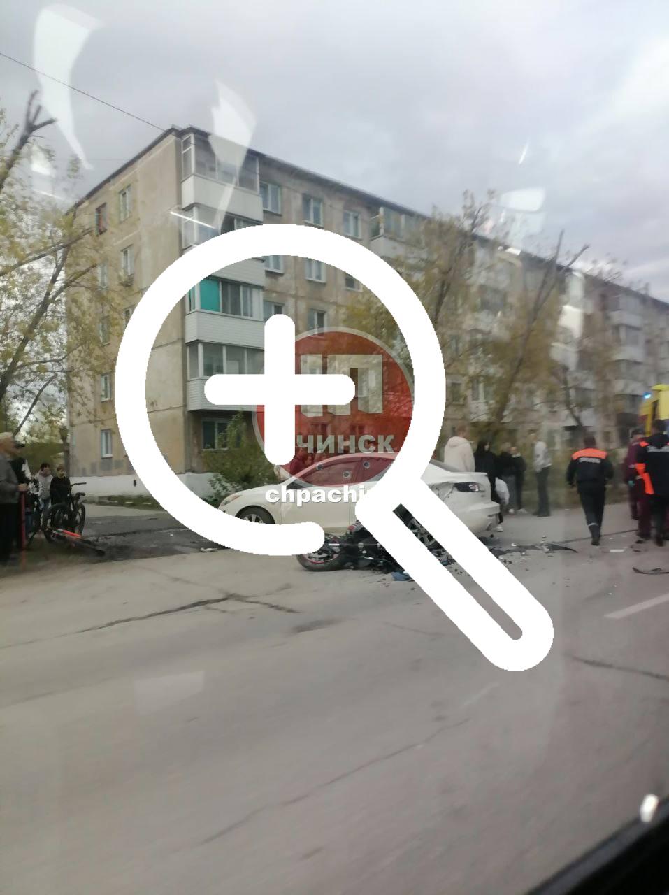 ДТП с участием мотоциклиста в районе «Водолея». Очевидцы...