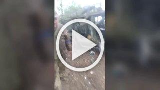 Видео со стороны противника.