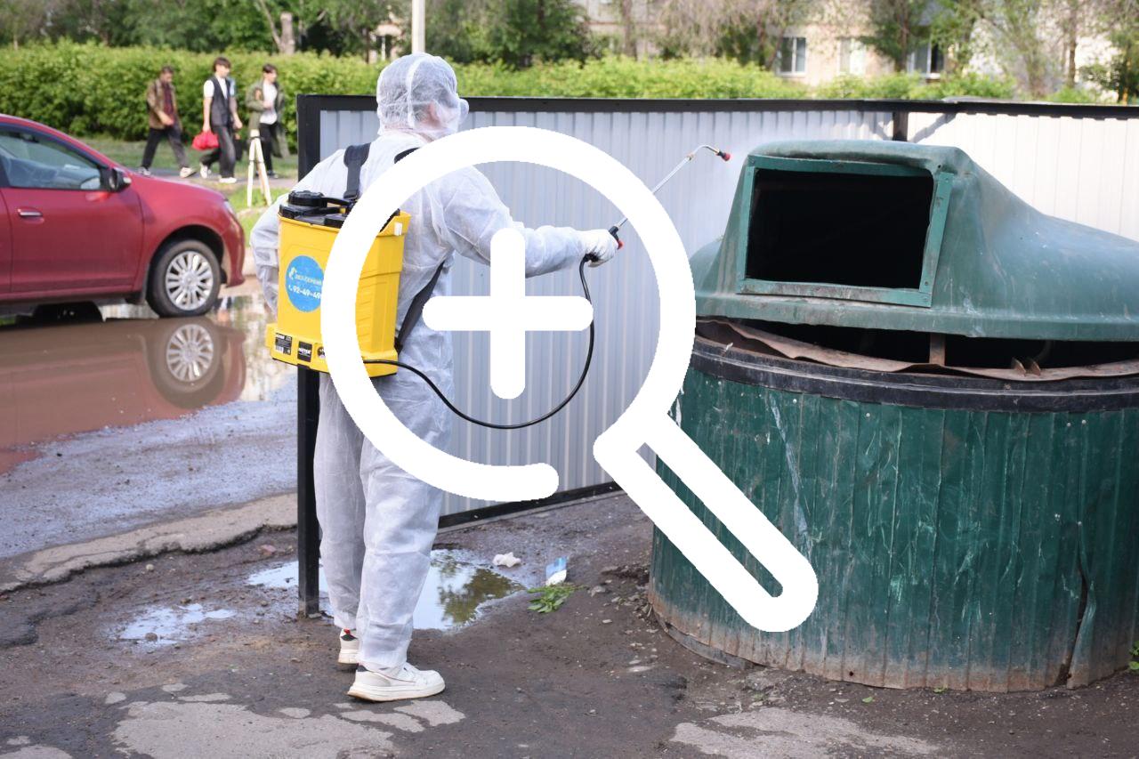 В Оренбурге продолжается дератизация мусорных площадок....