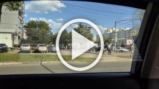 В подмосковном Королеве крупный пожар в торговом центре....