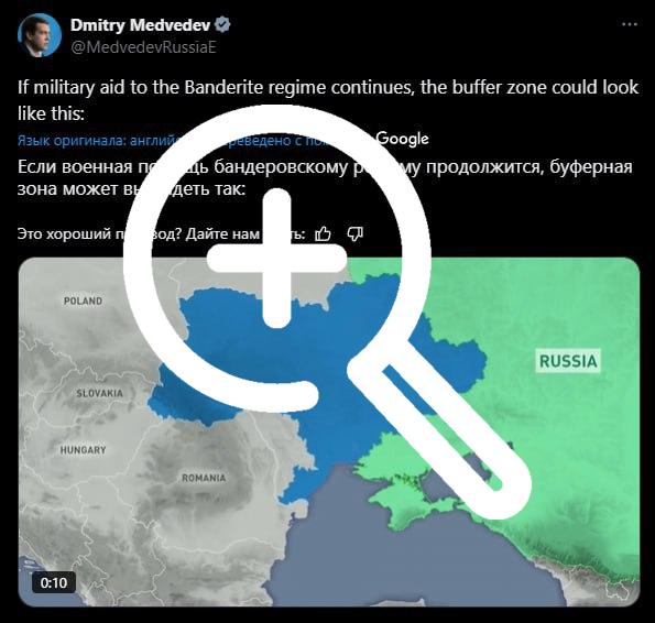 Дмитрий Медведев показал возможный вариант буферной зоны...
