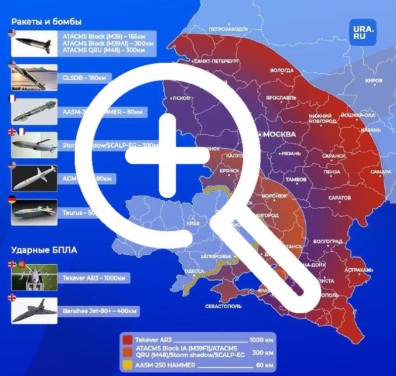 СМИ показывают какие ракеты и куда могут долететь после...