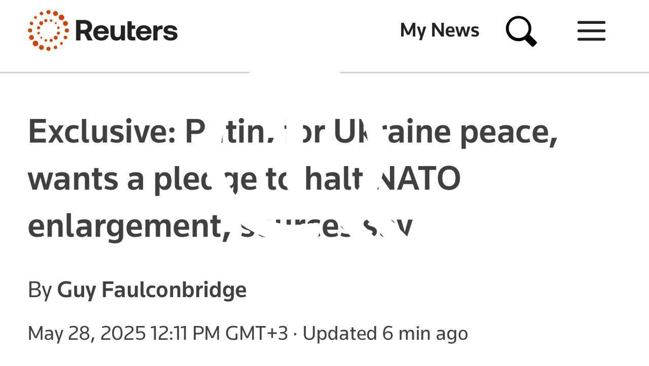 Reuters публикует условия Путина для прекращения военных действий в Украине:
