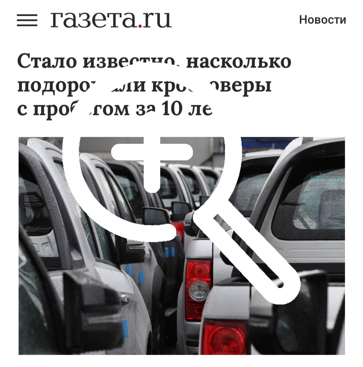 Цены на кроссоверы с пробегом за последние 10 лет...