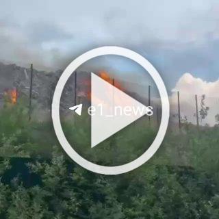 Пожар на мусорном полигоне в Верхней Пышме Площадь пожара...