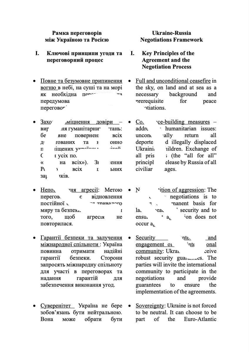‼️🇷🇺🇺🇦 Западные СМИ публикуют полную версию украинского меморандума о прекращении огня
