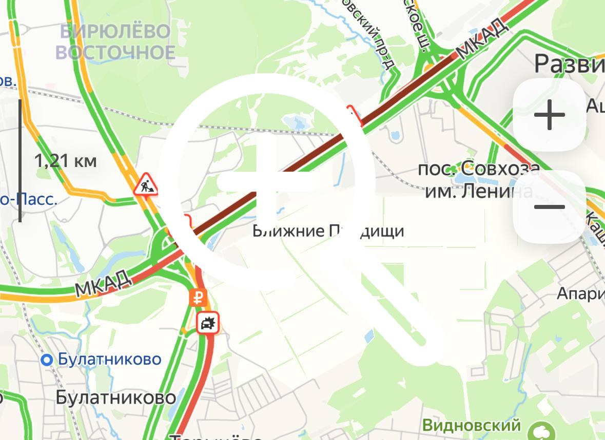 Массовое ДТП на 28 км МКАДа, столкнулись 8 автомобилей...