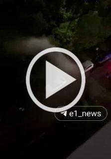 На ЖБИ ночью забил мощный коммунальный фонтан