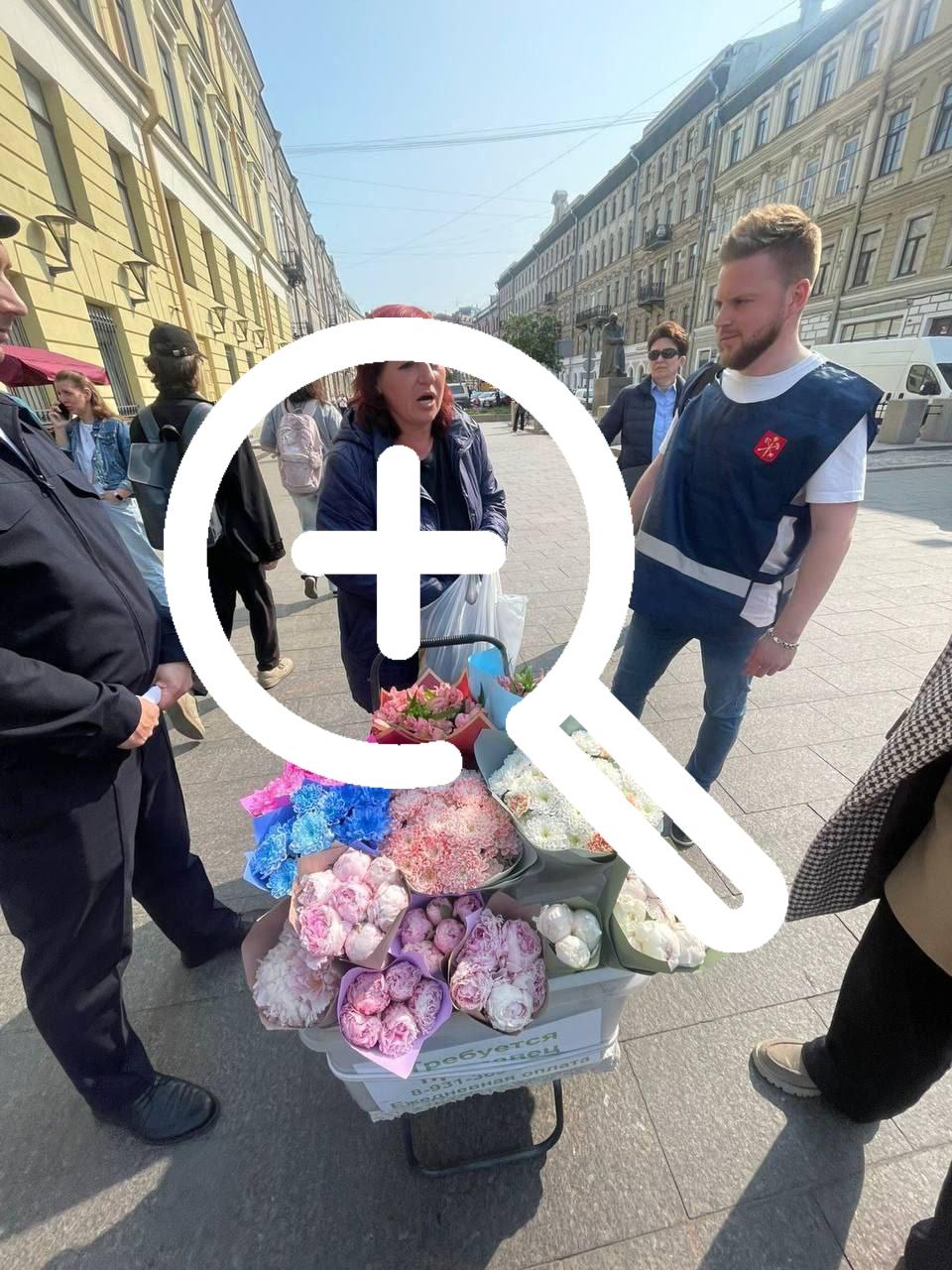 На Невском проспекте пресечена незаконная торговля в ходе...