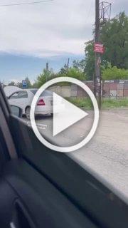 ДТП с участием автобуса в Новокузнецке на Пролетарской...