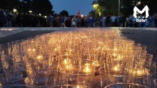 В центре Иркутска выложили самолёт из свечей в честь героев Великой...