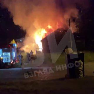 Жилой дом сгорел сегодня ночью в Минусинске
