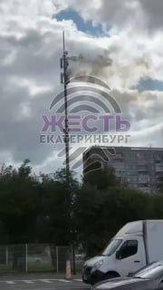 На Бебеля 115 горит вышка связи