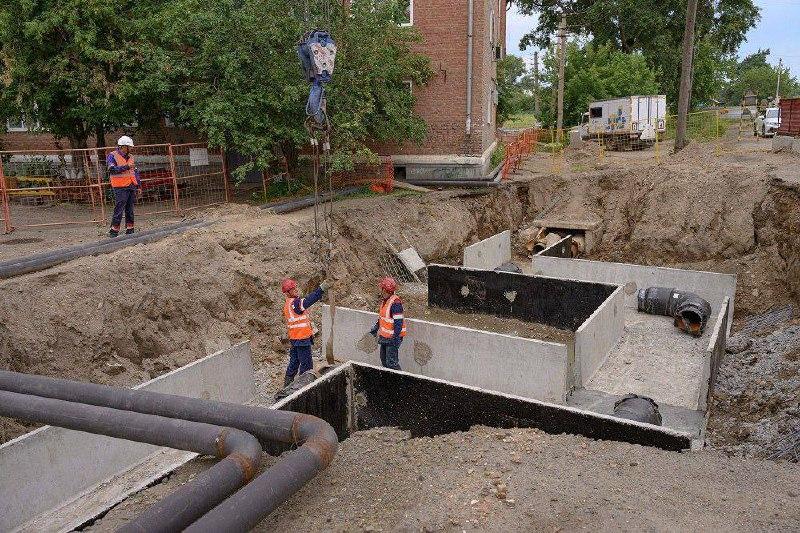В Канске начались ремонты теплосетей по двум самым крупным участкам программы этого года - ул. Герцена и мкрн. Северный.