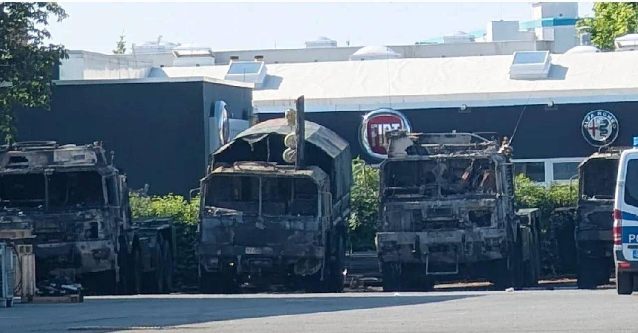 В Германии неизвестные сожгли военную технику, предназначенную для Украины