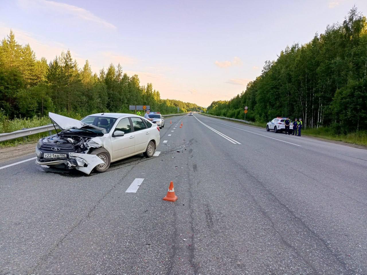 Сегодня на Серовском тракте произошло ДТП с участием трех автомобилей