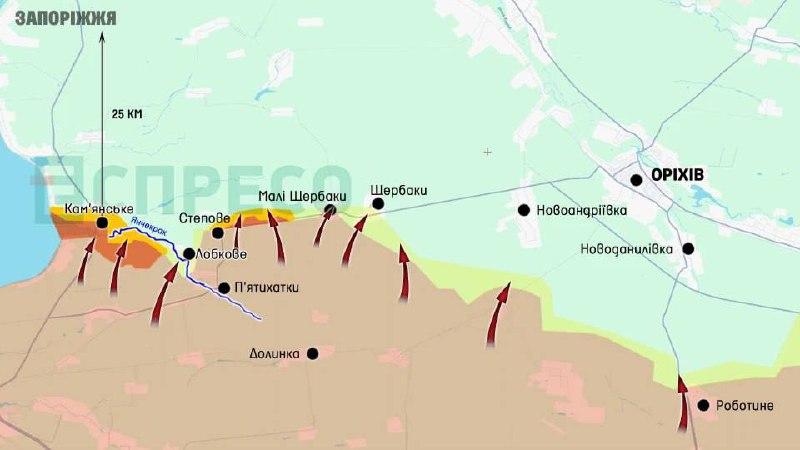 Офицер ВСУ: армия России начала масштабное наступление по всей линии фронта в Запорожье впервые за три года