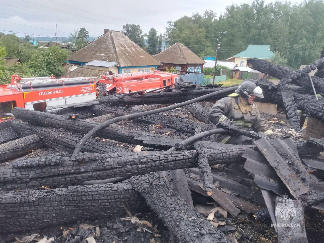 Два пожара за сутки тушили в Курагинском районе