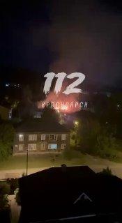 Ночной пожар в Дивногорске.