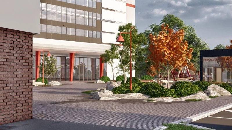 🌳Новая зона отдыха перед ТРЦ 