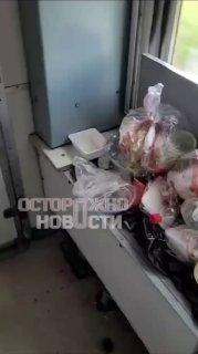 Пассажиры поезда Новороссийск-Екатеринбург пожаловались на полную антисанитарию — переполненные мусорки, грязные туалеты и неработающие кондиционеры.