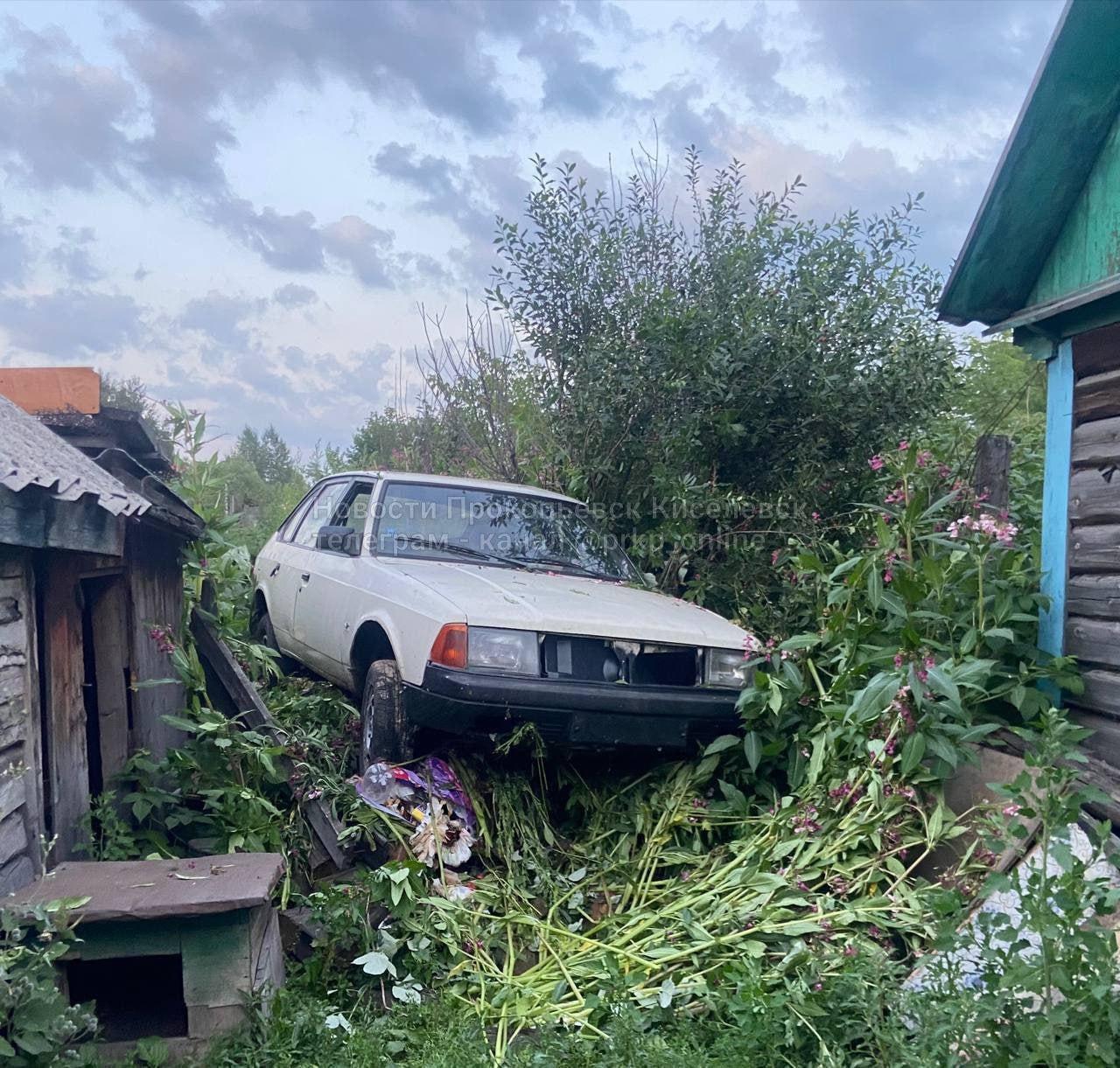 В поселке Ясная Поляна Прокопьевского округа неизвестный въехал прямо во двор...