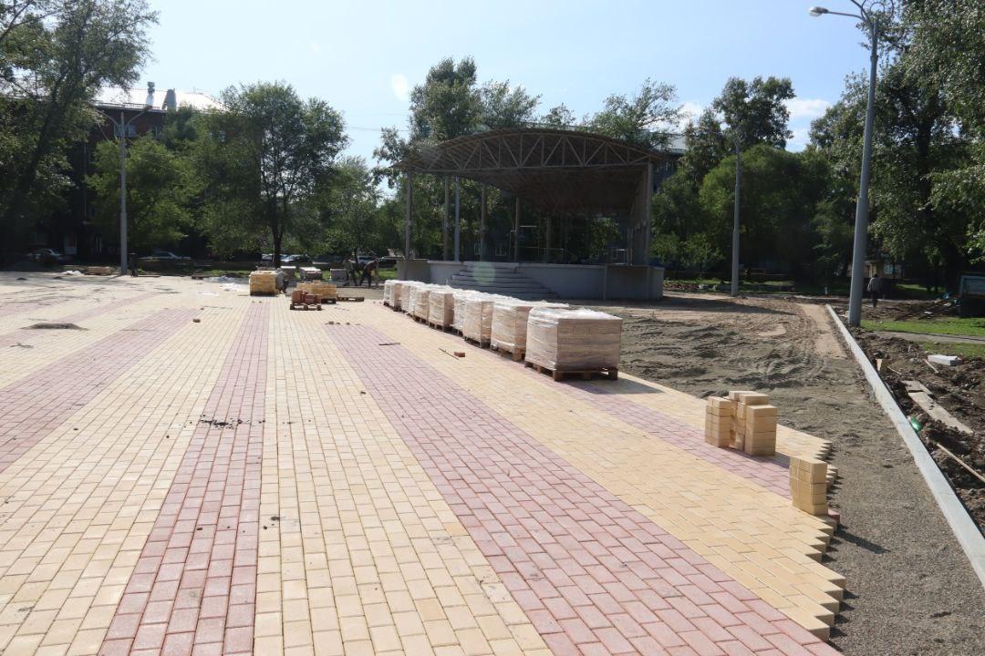 Работы в Черногорском парке завершат гораздо раньше срока. В договоре...