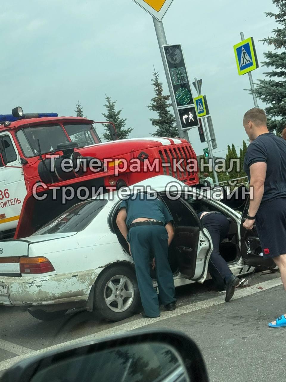 В Строителе произошло ДТП с участием пожарной машины Со слов очевидца,...