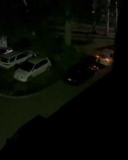 Появилось видео с моментом возгорания машины на Зорге.