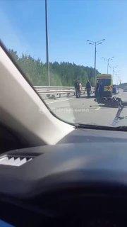 Серьезная авария с мотоциклистом на трассе «Пермь - Екатеринбург»