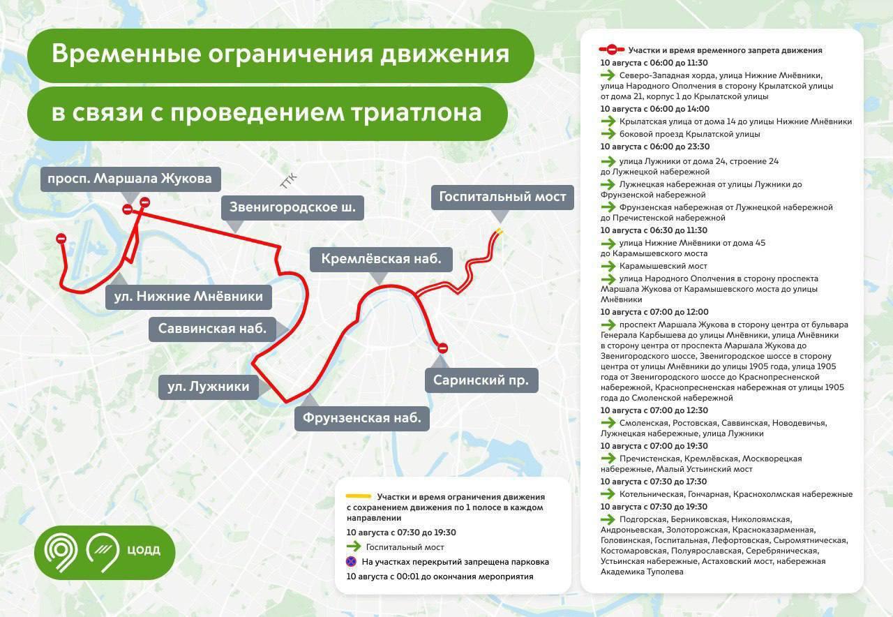 10 августа в городе будут перекрытия из-за Лиги триатлона.