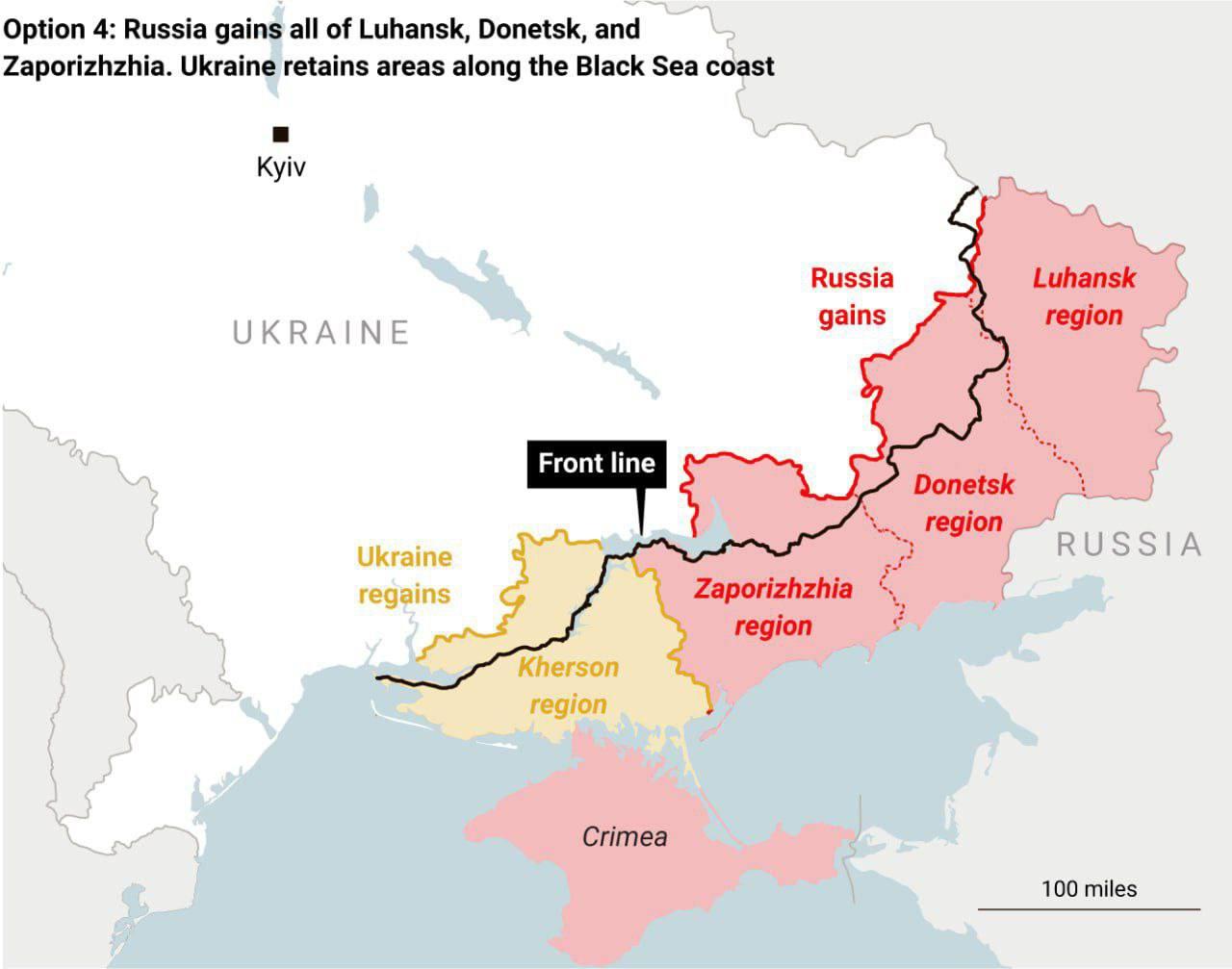 Варианты границы Украины после возможного соглашения — публикуют западные...