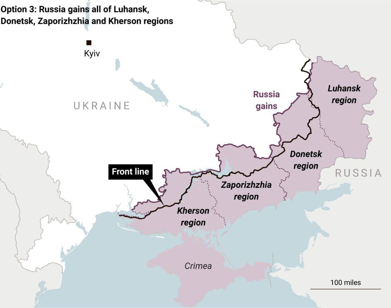 Варианты границы Украины после возможного соглашения — публикуют западные...
