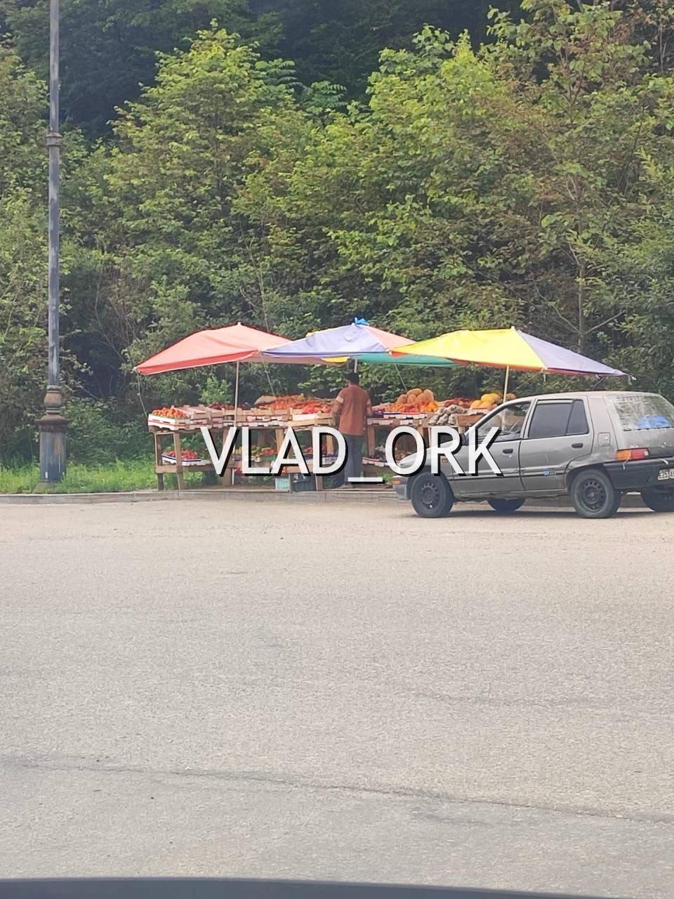 🤬 На обочине дороги на Адмирала Смирнова, 14 во Владивостоке продавец-мигрант и живёт, и торгует на земле, стоящей на балансе в собственности государства.